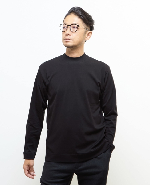 スビンプラチナムモックネックTシャツ 詳細画像 ネイビー 3