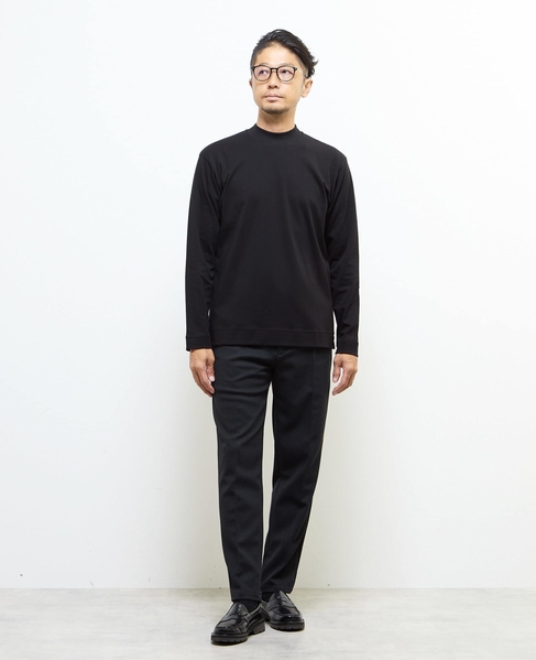 スビンプラチナムモックネックTシャツ 詳細画像 ネイビー 4