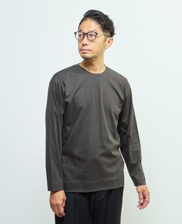 マーセライズドスムース クルーネックロングスリーブTシャツ