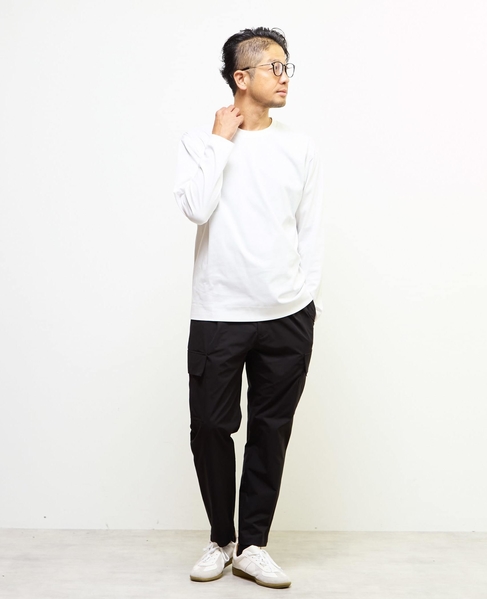 マーセライズドスムース クルーネックロングスリーブTシャツ 詳細画像 ホワイト 16