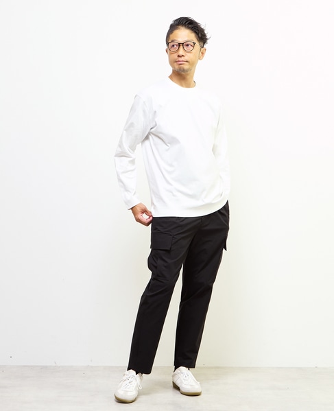 マーセライズドスムース クルーネックロングスリーブTシャツ 詳細画像 ホワイト 17