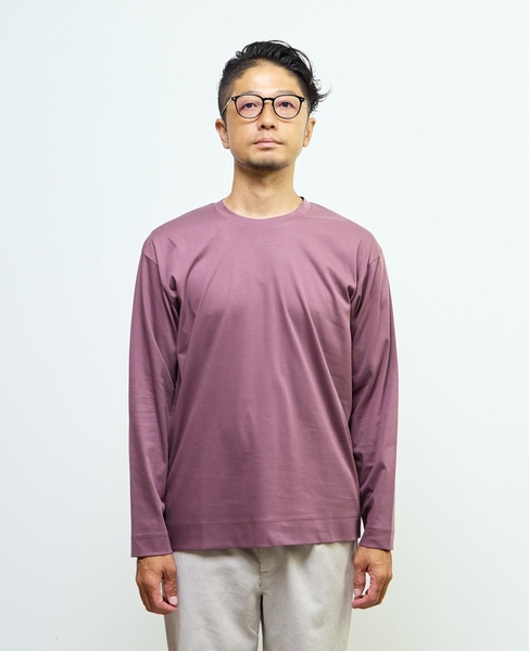 マーセライズドスムース クルーネックロングスリーブTシャツ 詳細画像 ホワイト 2