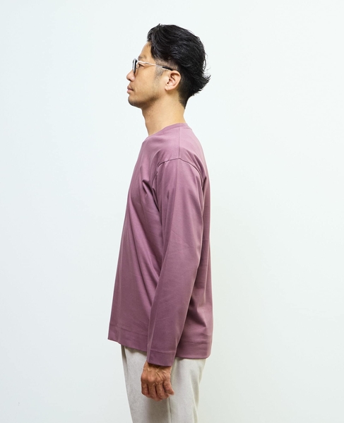 マーセライズドスムース クルーネックロングスリーブTシャツ 詳細画像 ホワイト 3
