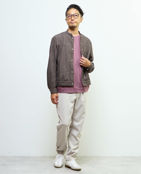 マーセライズドスムース クルーネックロングスリーブTシャツ 詳細画像 ボルドー 7