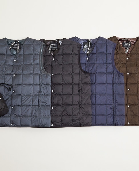 【TAION/タイオン】 Vネックインナーダウンベスト 詳細画像 ダークブラウン 19