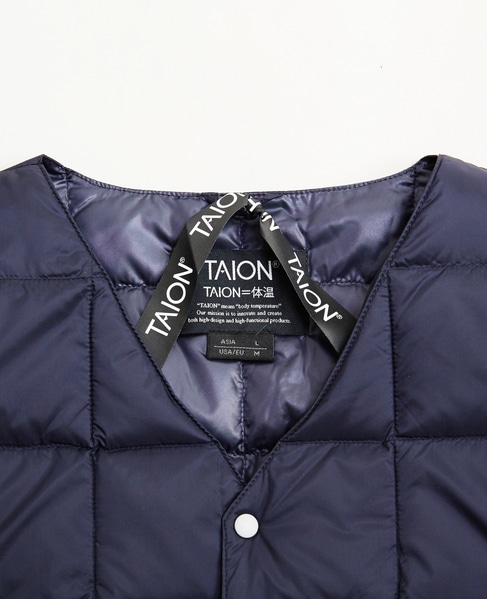 【TAION/タイオン】 Vネックインナーダウンベスト 詳細画像 ダークブラウン 2