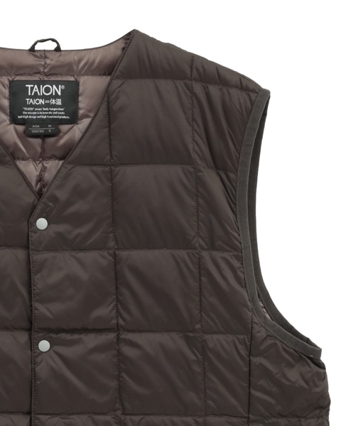 【TAION/タイオン】 Vネックインナーダウンベスト 詳細画像 ダークブラウン 23