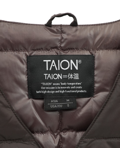 【TAION/タイオン】 Vネックインナーダウンベスト 詳細画像 ダークブラウン 26