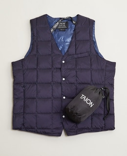 【TAION/タイオン】Vネックダウンジレ