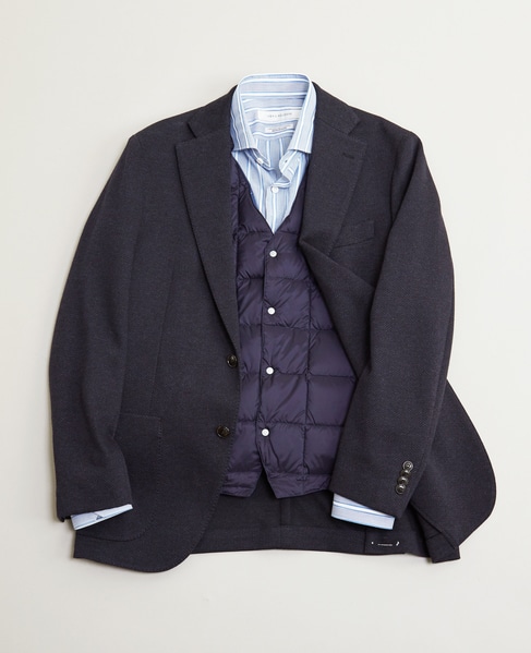 【TAION/タイオン】Vネックダウンジレ 詳細画像 ダークネイビー 12