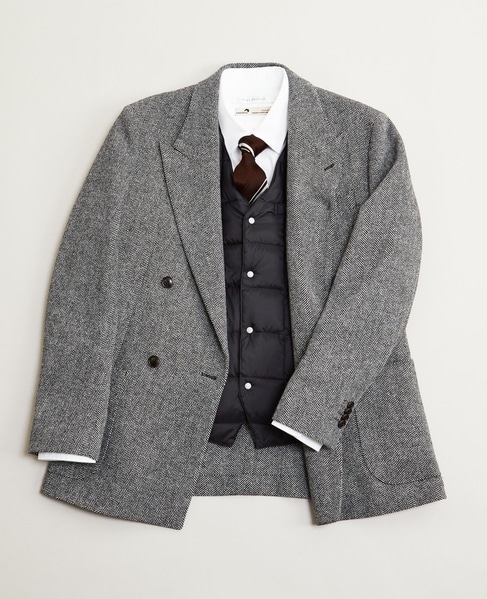 【TAION/タイオン】Vネックダウンジレ 詳細画像 ダークネイビー 15