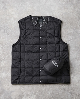 【TAION/タイオン】クルーネックインナーダウンベスト