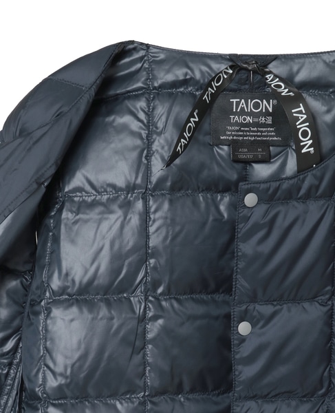 【TAION/タイオン】クルーネックインナーダウンベスト 詳細画像 ダークネイビー 17