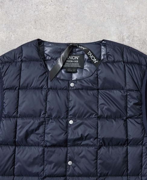【TAION/タイオン】クルーネックインナーダウンベスト 詳細画像 ダークネイビー 2