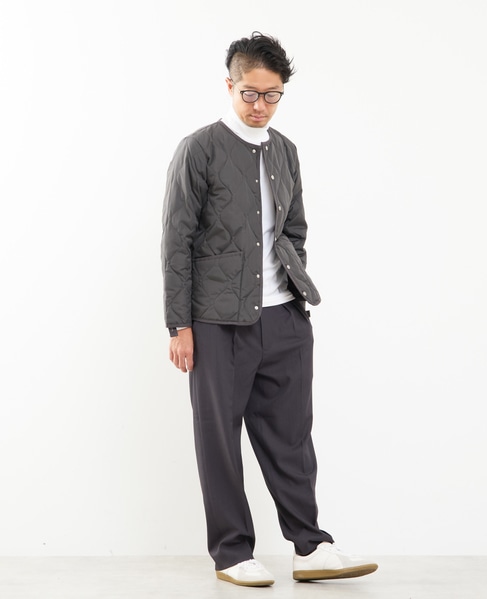【TAION/タイオン】ミリタリー クルーネック ダウンジャケット 詳細画像 チャコールグレー 18