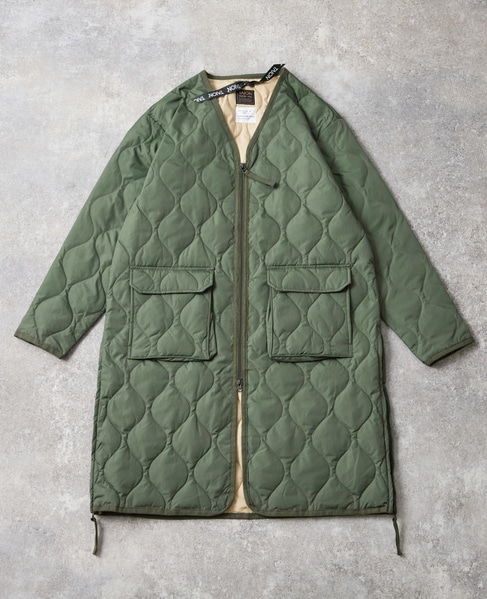 【TAION/タイオン】ミリタリー Vネックジップ ダウンコート 詳細画像 オリーブ 10