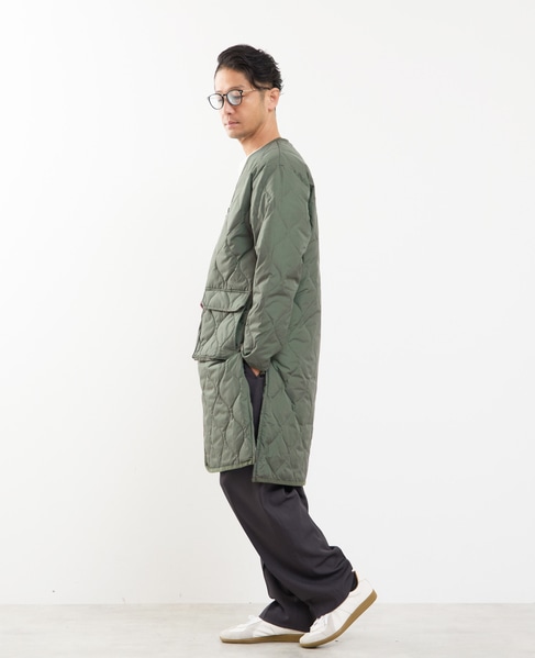 【TAION/タイオン】ミリタリー Vネックジップ ダウンコート 詳細画像 オリーブ 19