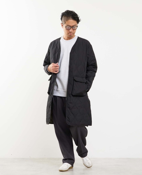 【TAION/タイオン】ミリタリー Vネックジップ ダウンコート 詳細画像 オリーブ 21