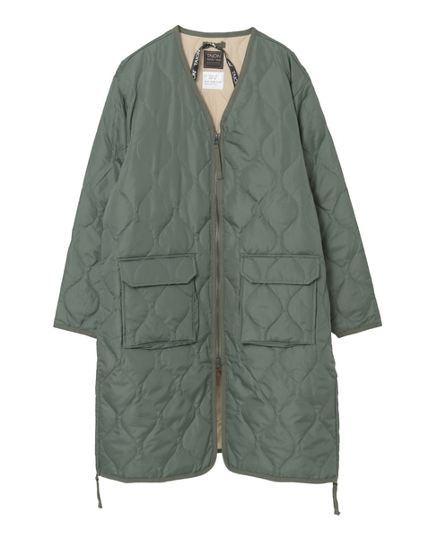 【TAION/タイオン】ミリタリー Vネックジップ ダウンコート 詳細画像 オリーブ 24