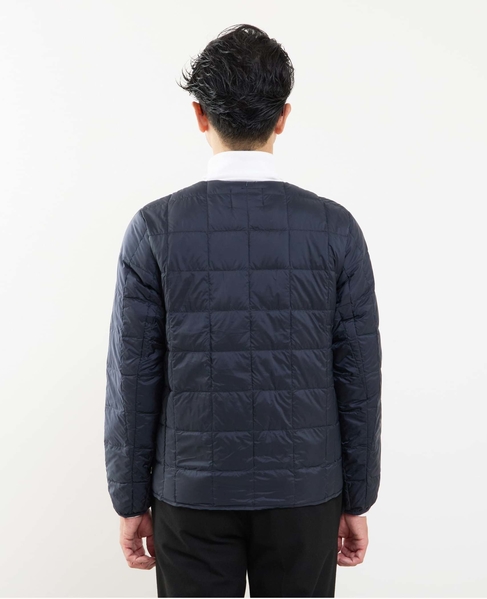 【TAION/タイオン】ベーシック クルーネックボタン インナーダウンジャケット 詳細画像 ダークネイビー 4