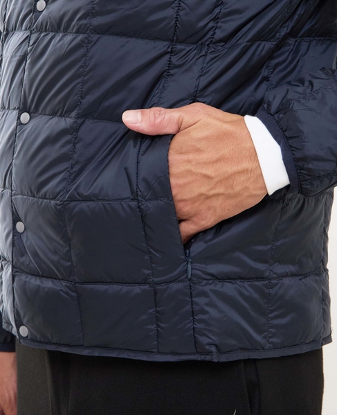 【TAION/タイオン】ベーシック クルーネックボタン インナーダウンジャケット 詳細画像 ダークネイビー 7