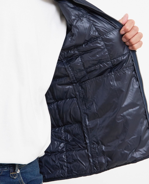 【TAION/タイオン】ベーシック ハイネックWジップ ニットスリーブダウンジャケット 詳細画像 ダークネイビー 11