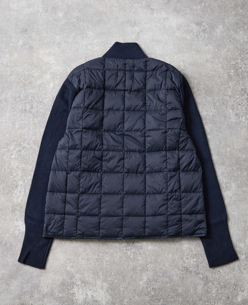 【TAION/タイオン】ベーシック ハイネックWジップ ニットスリーブダウンジャケット 詳細画像 ダークネイビー 13