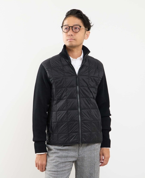 【TAION/タイオン】ベーシック ハイネックWジップ ニットスリーブダウンジャケット 詳細画像 ダークネイビー 23