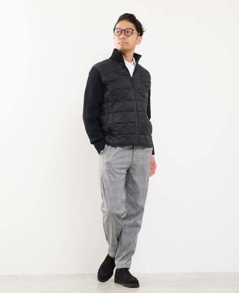 【TAION/タイオン】ベーシック ハイネックWジップ ニットスリーブダウンジャケット 詳細画像 ダークネイビー 26