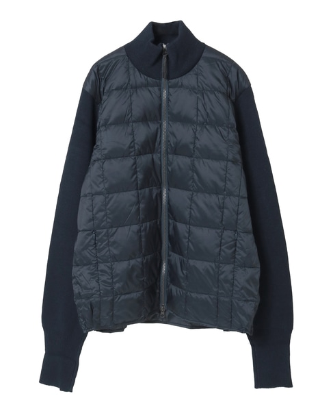 【TAION/タイオン】ベーシック ハイネックWジップ ニットスリーブダウンジャケット 詳細画像 ダークネイビー 28