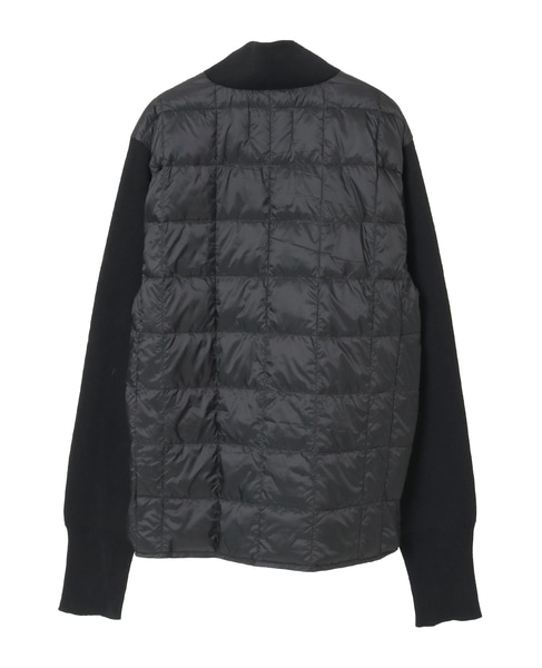 【TAION/タイオン】ベーシック ハイネックWジップ ニットスリーブダウンジャケット 詳細画像 ブラック 3