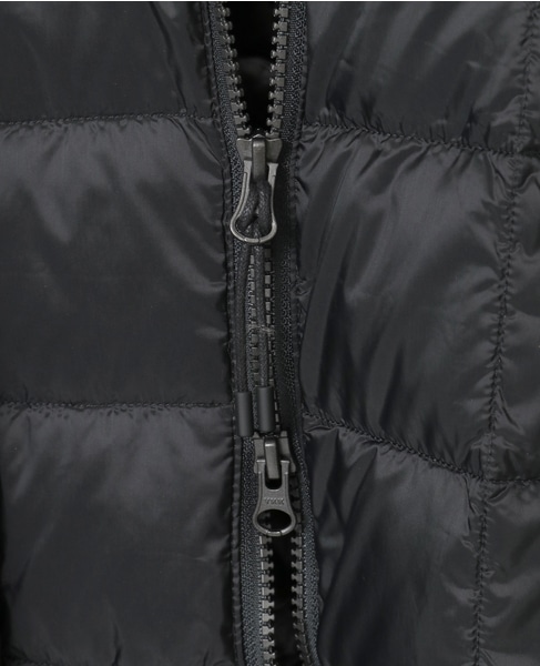 【TAION/タイオン】ベーシック ハイネックWジップ ニットスリーブダウンジャケット 詳細画像 ブラック 7