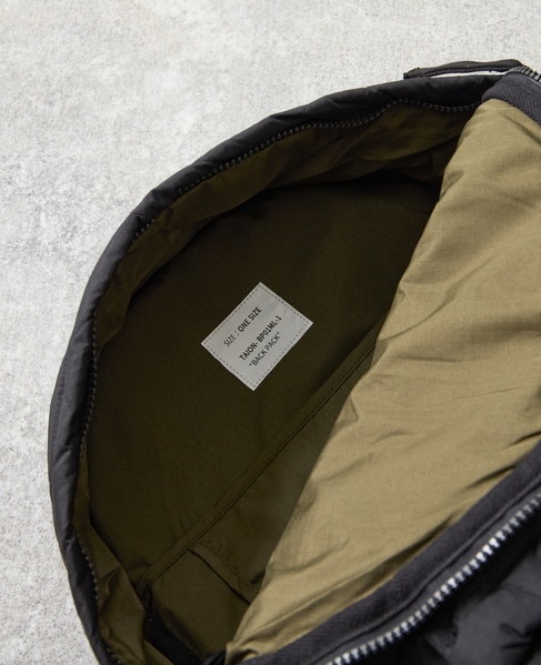 【TAION/タイオン】ミリタリー ダウンバッグパック 詳細画像 ブラック 3