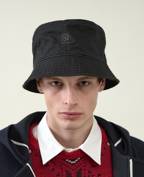 【1978 MEN'S MELROSE】NT刺繍 Backet Hat 詳細画像 ブラック 2
