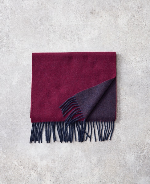 カシミヤリバーシブルマフラー 詳細画像 ワイン 1