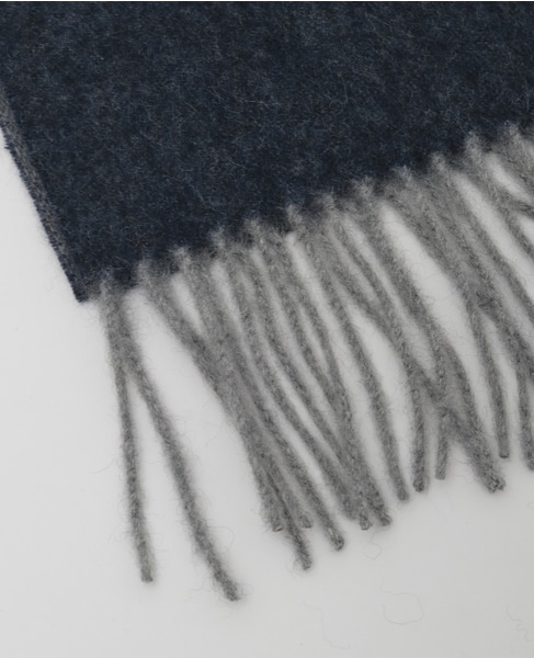 カシミヤリバーシブルマフラー 詳細画像 ネイビー 6