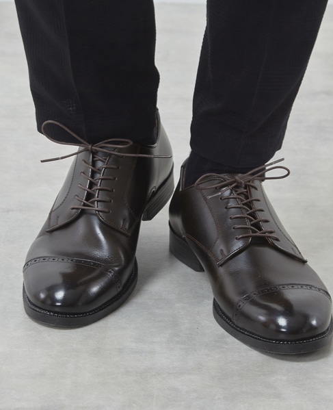 外羽根ストレートチップレザーシューズ 詳細画像 ブラウン 1