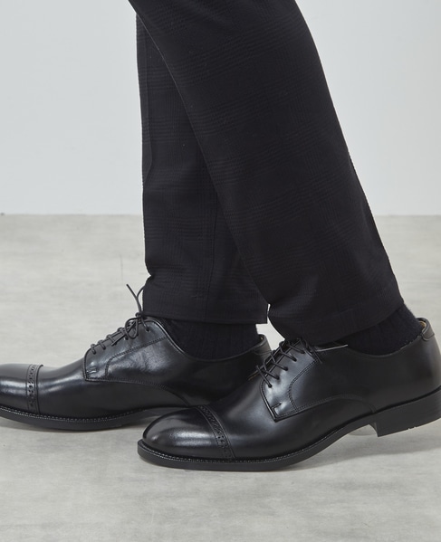 外羽根ストレートチップレザーシューズ 詳細画像 ブラウン 3