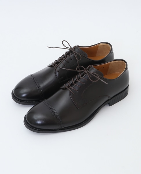 外羽根ストレートチップレザーシューズ 詳細画像 ブラウン 4