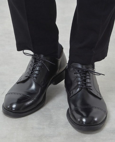 外羽根ストレートチップレザーシューズ 詳細画像 ブラック 1