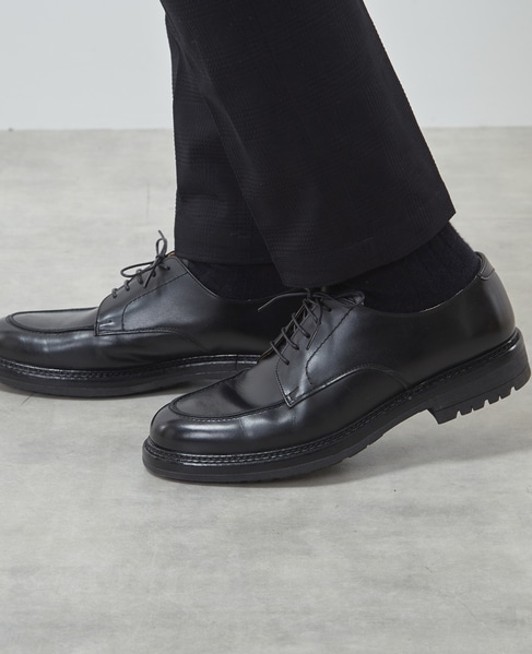 ラウンドUチップレザーシューズ 詳細画像 ブラック 2