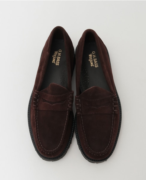 【G.H.BASS/ジーエイチバス】WEEJUN LUG LARSON SUEDE - 11512 詳細画像 ブラウン 2