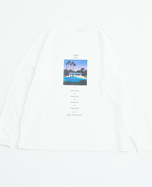 【1978 MEN'S MELROSE】HIROSHI NAGAI コラボ ロングスリーブTシャツ 詳細画像 ホワイトＢ 1