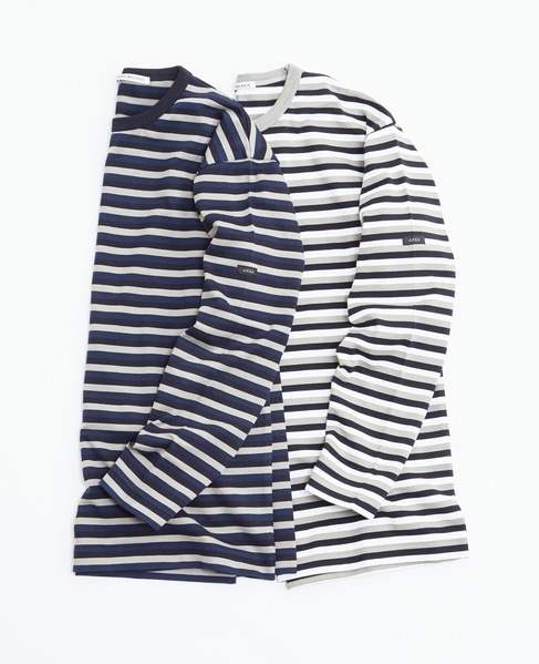 《別注》【G.F.G.S./ジーエフジーエス】マルチボーダー ロングスリーブTシャツ 詳細画像 グレー 5