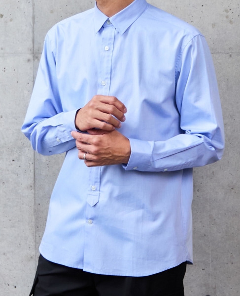 《WEB限定》SIDOGRAS スタンダードレギュラーカラーシャツ 詳細画像 ブルー 6