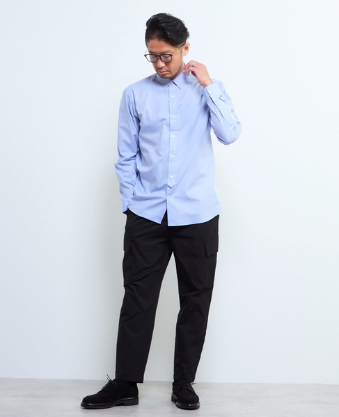 《WEB限定》SIDOGRAS スタンダードレギュラーカラーシャツ 詳細画像 ブルー 8