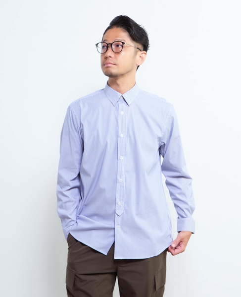 《WEB限定》SIDOGRAS スタンダードレギュラーカラーシャツ 詳細画像 ストライプＡ 2
