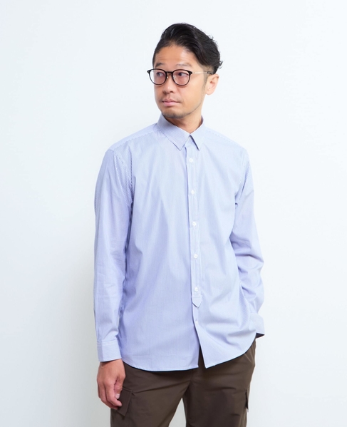 《WEB限定》SIDOGRAS スタンダードレギュラーカラーシャツ 詳細画像 ストライプＡ 3