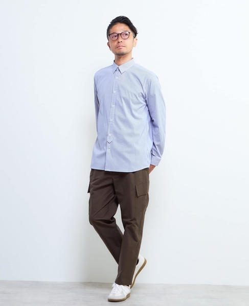 《WEB限定》SIDOGRAS スタンダードレギュラーカラーシャツ 詳細画像 ストライプＡ 7