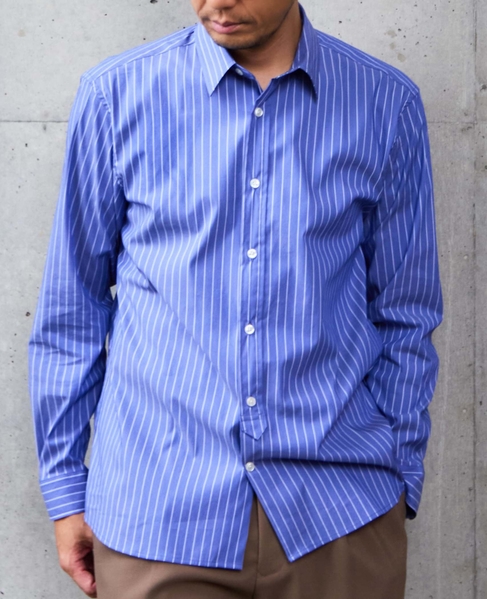 《WEB限定》SIDOGRAS スタンダードレギュラーカラーシャツ 詳細画像 ストライプＢ 4